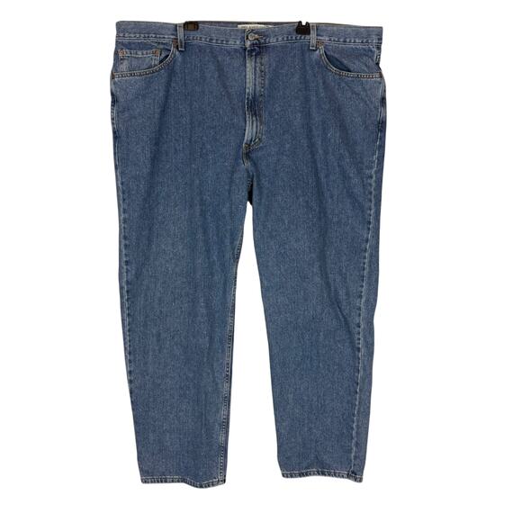 Levi's 550 Jeans Men 50x34 Blue Denim Non Stretch Relaxed Fit High Rise Straight - Picture 1 of 16